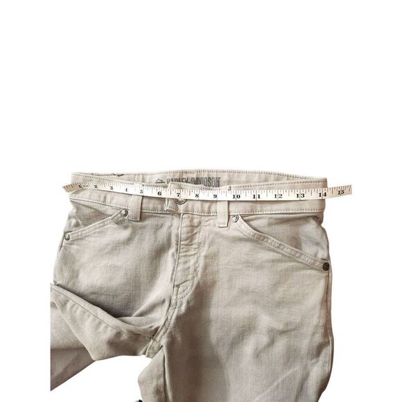 Harley-Davidson Women's skinny mid-rise Jeans size 27 (27x28) Zip Leg - Picture 6 of 11